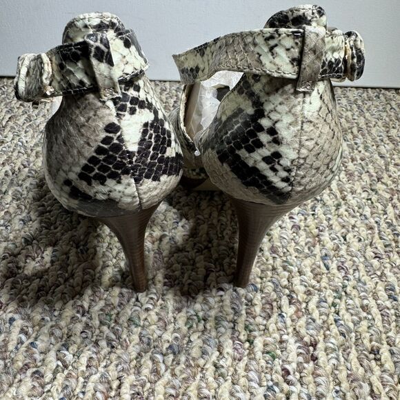 Nine West Womens’s Snakeskin Strappy Platform Sandal Heels Size 10 - Picture 5 of 12